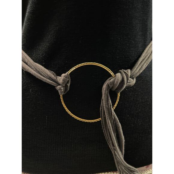 Hip belt in grey and gold handmade one size - Picture 4 of 8